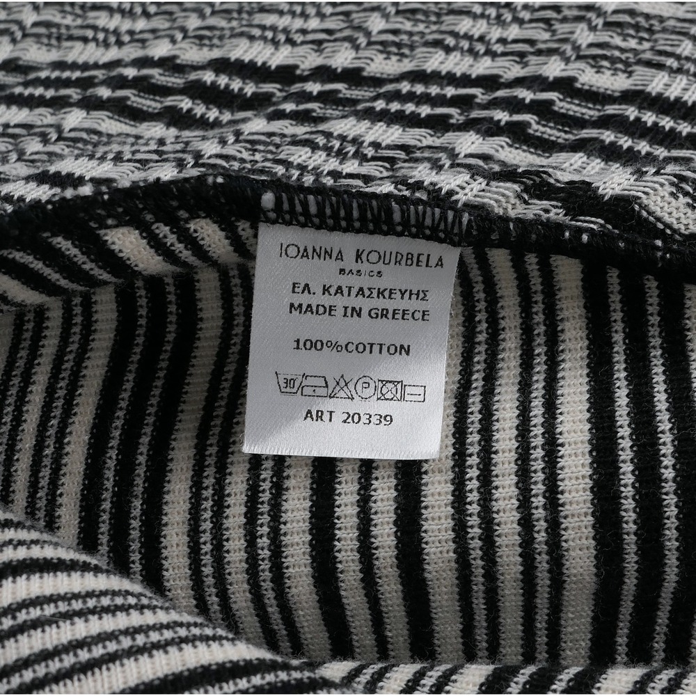 Ioanna Kourbela Cardigan Handkerchief Hem Striped Knit Monochrome Women's M‎ - Picture 11 of 11
